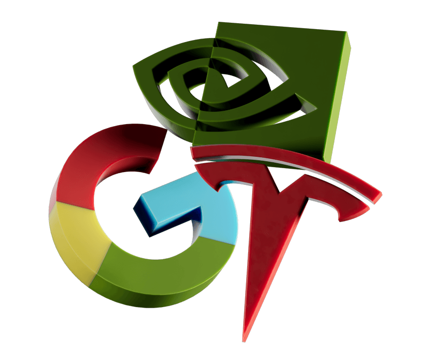 Giao dịch Cổ phiếu — hình minh họa logo công ty 3D